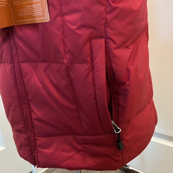 NWT Eddie Bauer Vest Goose Down Quilted Puffer Full Zip Pockets Men Adult  M Red - Picture 8 of 14